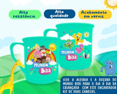 Kit 2 Canecas Plastico Mundo Bita 350ml Estampada Infantil na internet