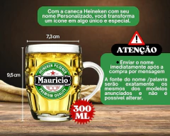 Kit 6 Canecas Vidro Personalizável Seu Nome Heineken Estampa na internet