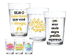 3 Copos Americanos 190ml Reveillon Fim de Ano Personalizado - comprar online