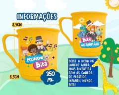 Imagem do Kit 2 Canecas Plastico Mundo Bita 350ml Estampada Infantil