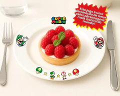 Imagem do Conj 3 Peças Mario Luigi Prato Sob Cerâmica + 2 Copo Am