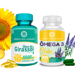 KIT Saúde 1 Óleo de Girassol + 1 Ômega 3 da Chia - 90 Cápsulas cada Frasco - comprar online
