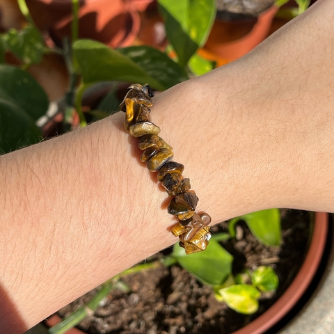 Pulseira Olho de Tigre Cascalho