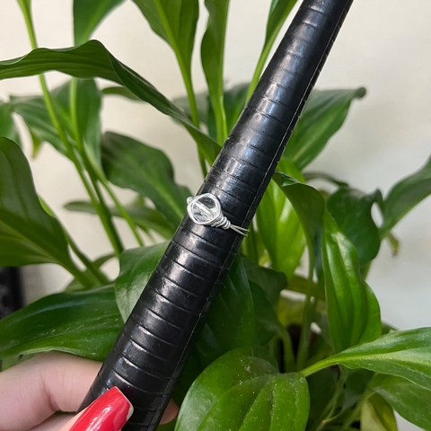 Anel de Arame Quartzo Cristal - Wire Wrap