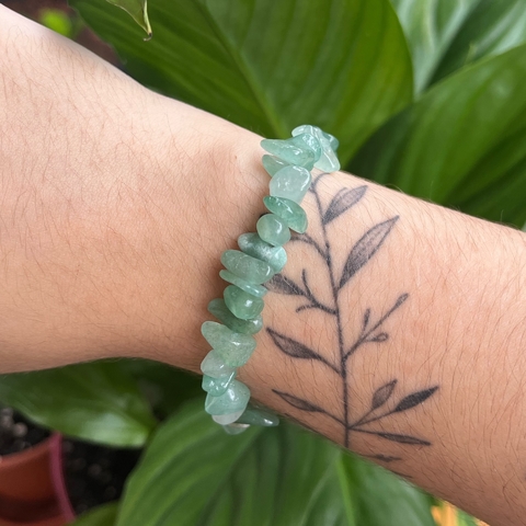 Pulseira Quartzo Verde Cascalho