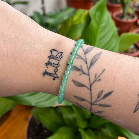 Pulseira Quartzo Verde Bolinha 4mm