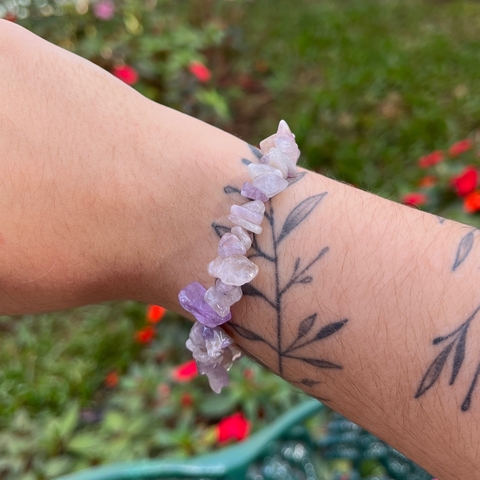Pulseira Ametista Lavanda Cascalho