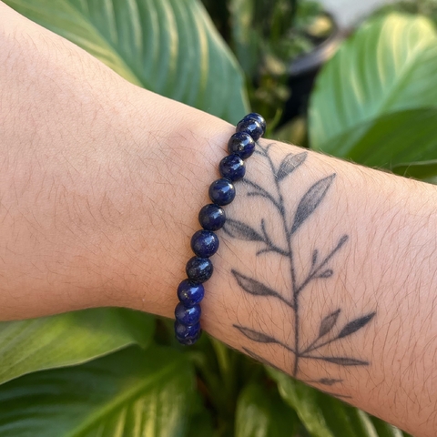 Pulseira Lápis Lazuli Bolinha 6mm
