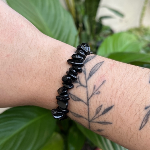 Pulseira Turmalina Negra Cascalho