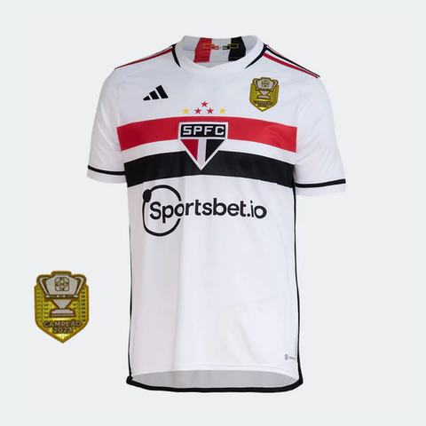 Camisa São Paulo I + Patch Campeão Copa do Brasil 23/24 - Torcedor Masculina