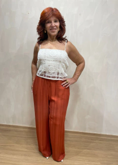 Calça Bolsos Cós Elástico Costas Cacay