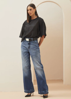 Calça Feminina Jeans Com Cinto Forum