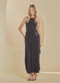 Vestido Midi Detalhe Frontal Forum