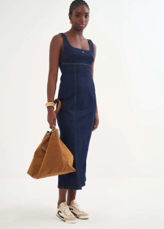 Vestido Jeans Midi Alfaiataria Colcci