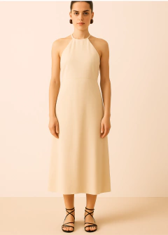 Vestido Midi Assimetrico Cacay