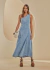Vestido Jeans Midi Ombro Só Forum