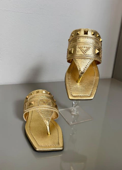 Sandália Rasteiro Dourado Schutz