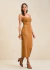 Vestido Midi Ajustado Decote Estruturado Forum na internet