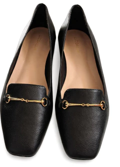 Loafer Couro Preto Luz da Lua