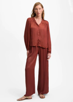 Calça Pantalona Com Elástico Shoulder