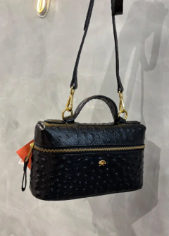 Bolsa Vanity Couro Avestruz Luiza Barcelos