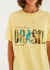 T-Shirt Média Soy Brasil Amarelo Selo Farm - comprar online
