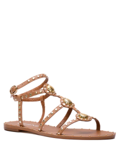 Rasteira Couro Marrom Caramelo Madeline Werner