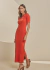 Vestido Midi Justo Canelado Forum