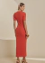 Vestido Midi Justo Canelado Forum - Espaço Multimarcas