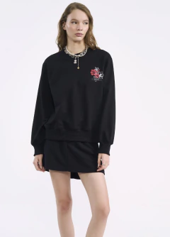 Blusão Feminino de Moletom 1986 Floral Colcci