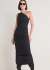 Vestido Midi de Um Ombro Só com Franzido Forum