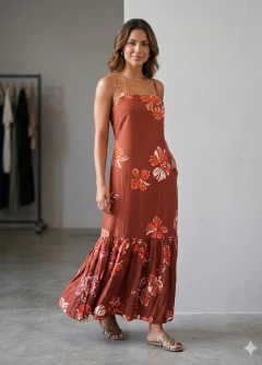 Vestido Cropped Estampa Orquidea Dress To