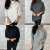 Tricot Poncho Rose