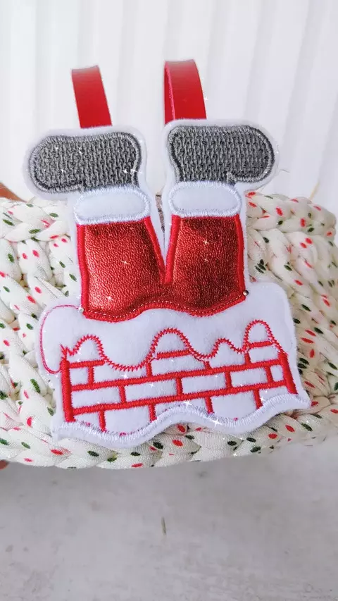 APLIQUE BORADO NOEL NA CHAMINÉ - buy online