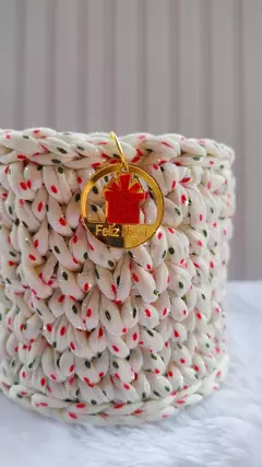 TAG NATAL DOURADA COM APLIQUE - loja online