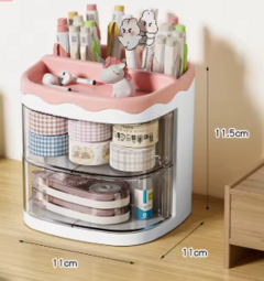 MINI ORGANIZADOR DE MESA ROSA - comprar online