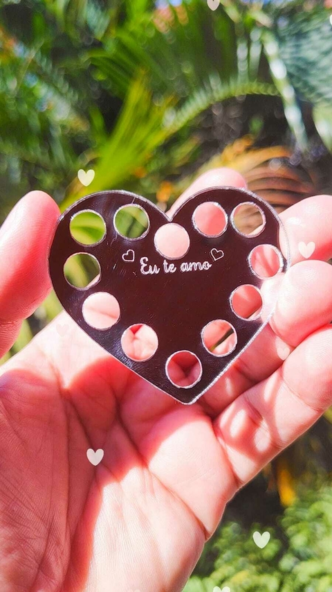 MINI BASE PARA CHAVEIRO ESPELHO CORAÇÃO