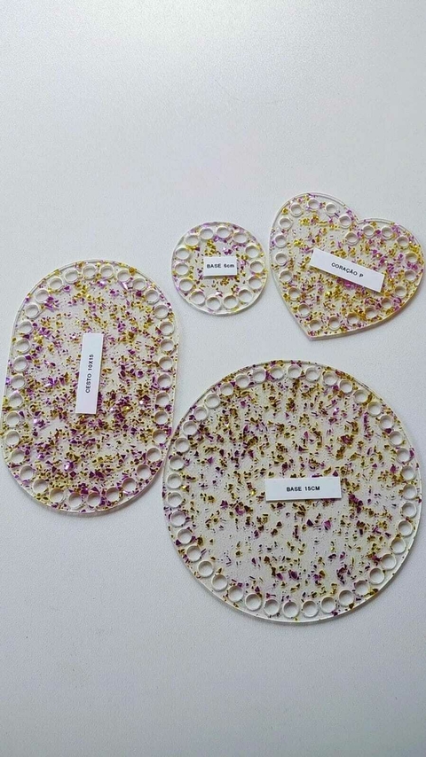 BASE PARA CROCHÊ - CRISTAL COM CONFETE