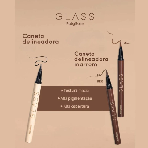 Caneta Delineadora Marrom Brown Glass Ruby Rose - comprar online