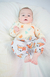 02130 BABUCHA DE ALGODON JERSEY LEON EN BLANCO Y GRIS