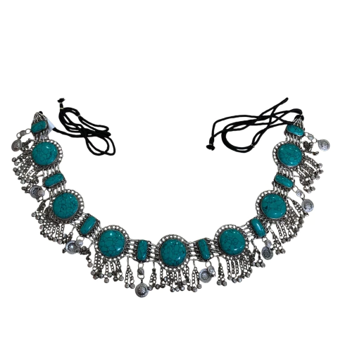 Cinto Metálico Kuchi Piedra Natural Teal #1 - comprar en línea