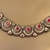 Conjunto de Collar y Aretes Lunas Cristales Vino #7 - comprar en línea
