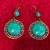 Conjunto de Collar, Aretes y Anillo con Amuleto Central y Lagrimas Teal #2 - comprar en línea