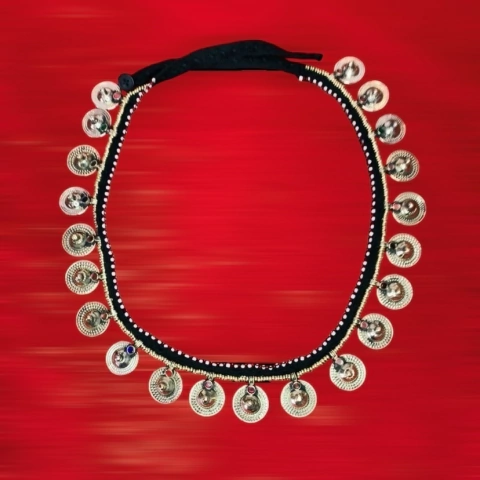 Cinto Metálico Kuchi Botones y Acento de Cristales #3