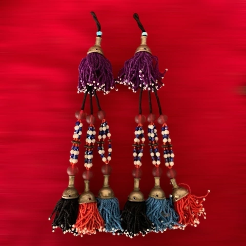 Tassel Par Textil/Metálicas/Cuentas #9