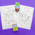 Kit 10 caixas Giz de Cera 5 Cores Mini P/ Lembrancinha + 20 Desenhos para Colorir vários temas