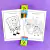 Kit 10 caixas Giz de Cera 5 Cores Mini + 20 Desenhos para Colorir Bob Esponja