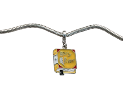 Berloque livro Harry Potter amarelo lufa -lufa