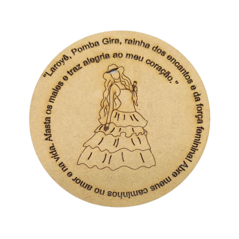 Mandala MDF Umbanda Pomba Gira com Oração