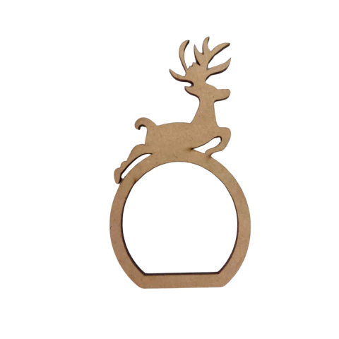 Porta Guardanapo MDF Rena de Natal 9x5cm